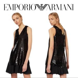Emporio Armani women’s Black dress - sequined top with black skirt dress